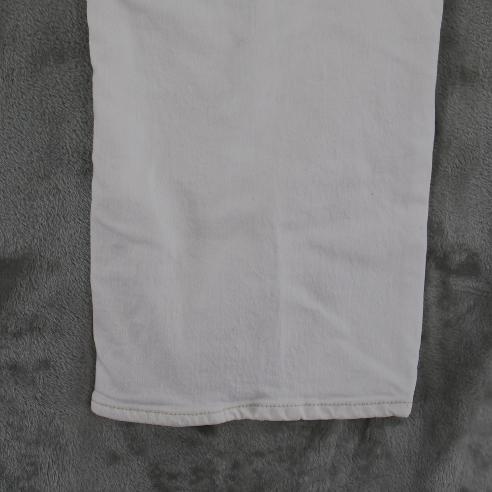 &DENIM Wide Leg Cropped High Waist Jeans Womens 2 White Preppy Casual Nautical‎ - Picture 10 of 16